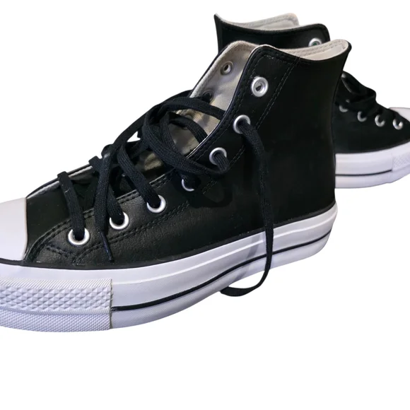Converse Chuck Taylor All Star Lift Platform High Top Sneakers Black Worn Once - Picture 7 of 10
